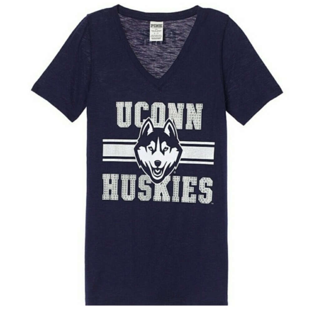Victoria's Secret Navy UConn Huskies V-Neck Tee